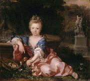 Alexis Simon Belle Portrait of Mariana Victoria of Spain fiancee of Louis XV oil painting